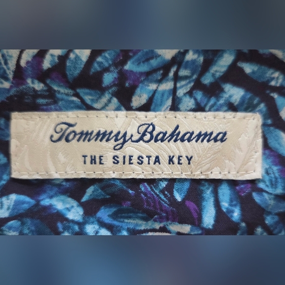 NEW TOMMY BAHAMA THE SIESTA KEY AZUL FRONDS BUTTON DOWN. - Picture 4 of 8